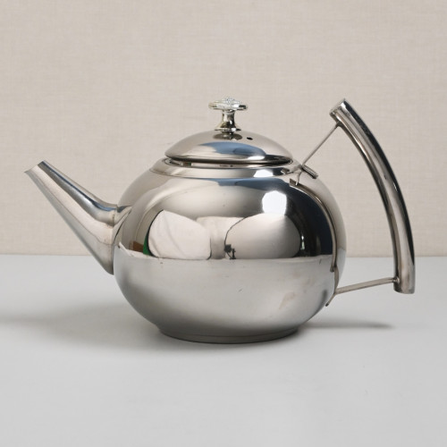 Stainless Steel Pearl Teapot with Filter 1L - Silver