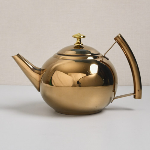 Stainless Steel Pearl Teapot with Filter 1L - Gold