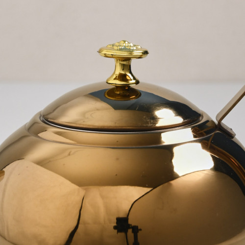 Stainless Steel Pearl Teapot with Filter 1L - Gold 3