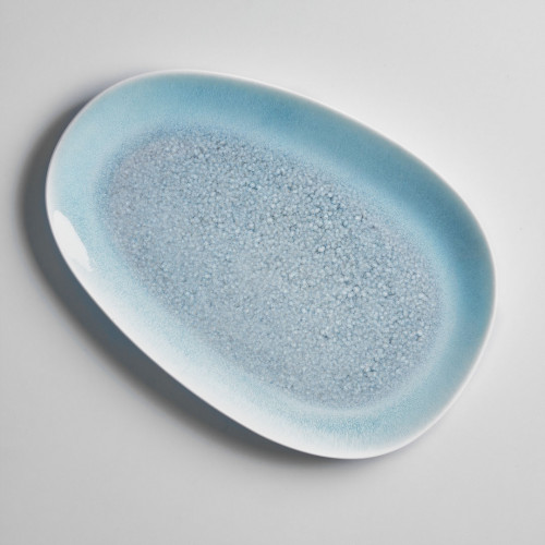 Gaia Caldera Grey Platter Large 33.8 x 23cm