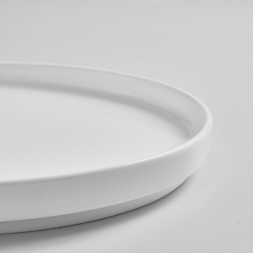 Kaden White Plate Short Stackable 26cm 3