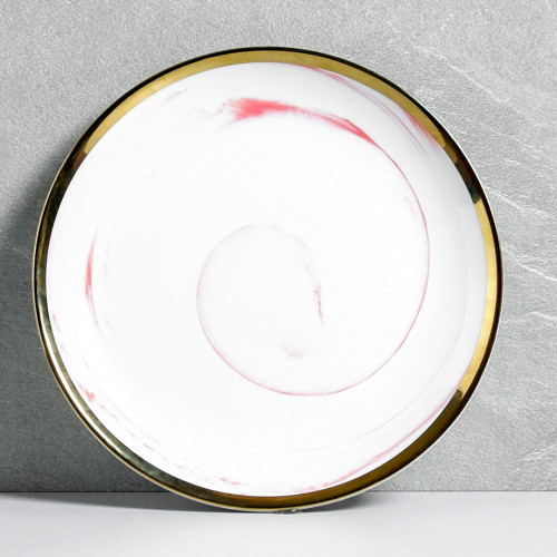 Kaden White Plate Tall Stackable 26cm with Wooden Lid 7