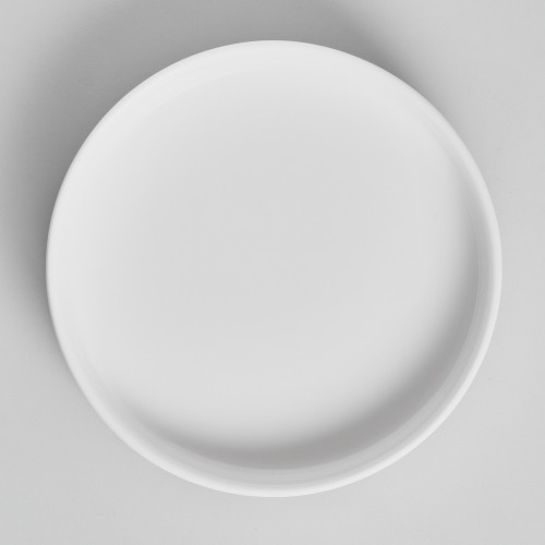 Kaden White Plate Short Stackable 13cm 2