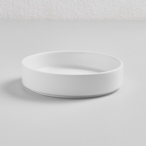 Kaden White Plate Tall Stackable 20cm