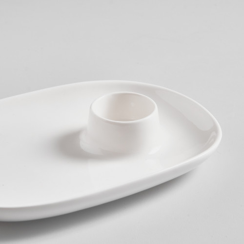 Ora White Egg Plate 20.5 x 14.5cm 3