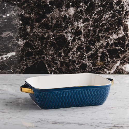 Argyle Rectangular Baking Pan 10" - Blue