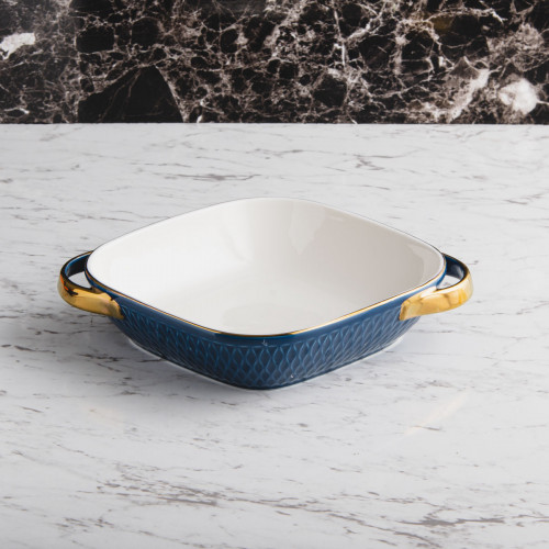 Argyle Diamond Baking Pan 10" - Blue