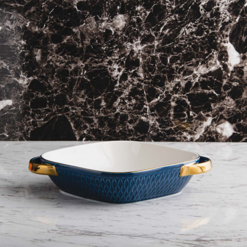 Argyle Diamond Baking Pan 10" - Blue 4