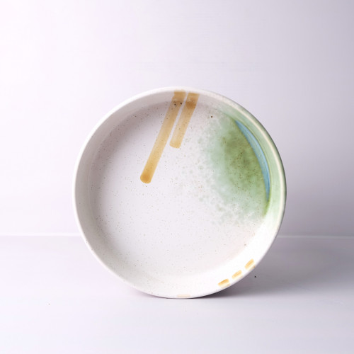 White Serene Semi-Bowl 8"