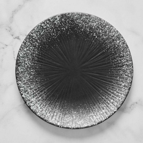 Black Kemuri Dinner Plate 9"