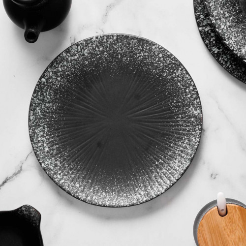 Black Kemuri Dinner Plate 9" 3