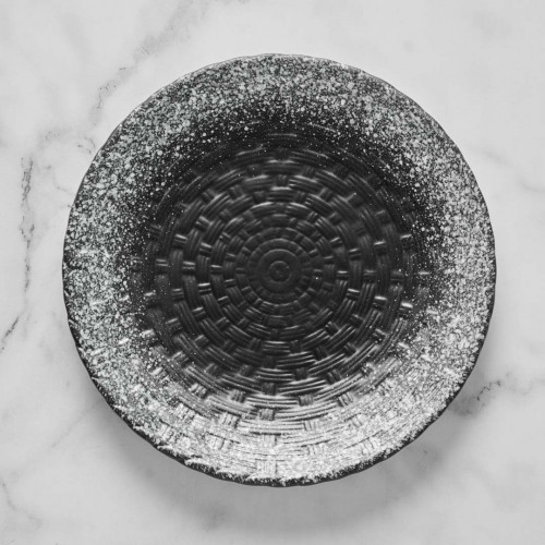 Black Kemuri Textured Dinner Plate 10"