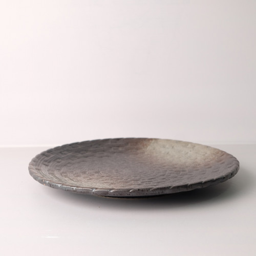 Dark Shaded Textured Dinner Plate 10" 2