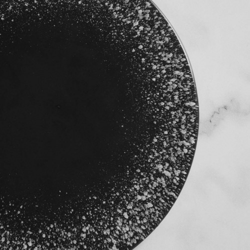 Black Kemuri Flat Dinner Plate 10" 2