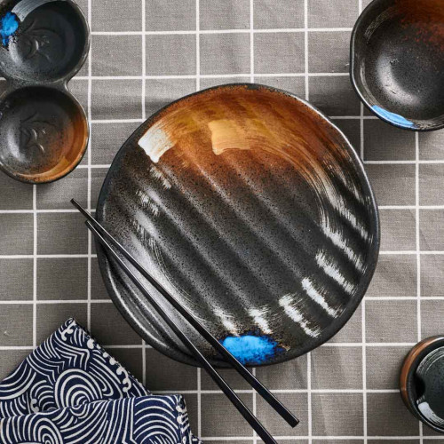 Dark Brown Fusion Salad Plate 8" 3