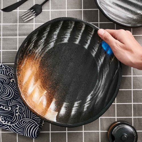 Dark Brown Fusion Dinner Plate 10" 3