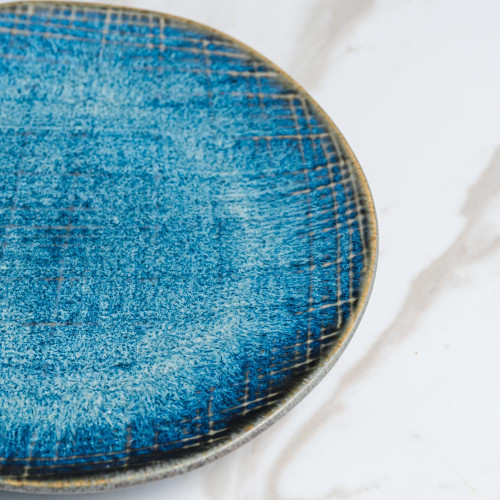 Cerulean Shade Uneven Salad Plate 7" 3