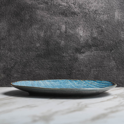 Cerulean Shade Uneven Dinner Plate 10" 3