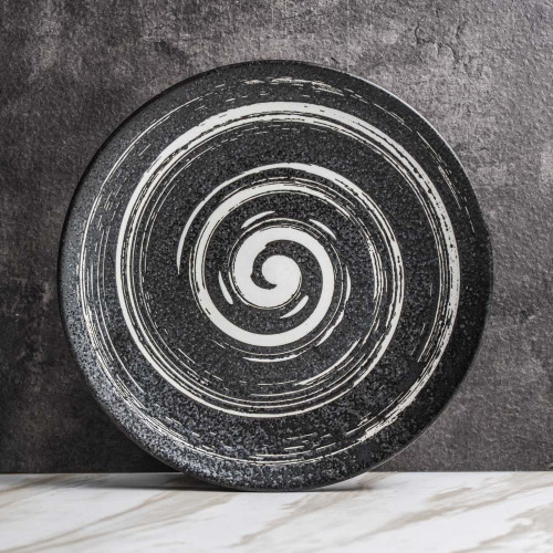 Vanity Black Dinner Plate 10"