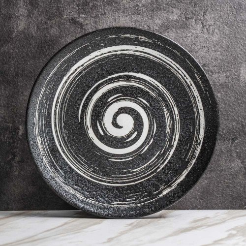 Vanity Black Dinner Plate 10"