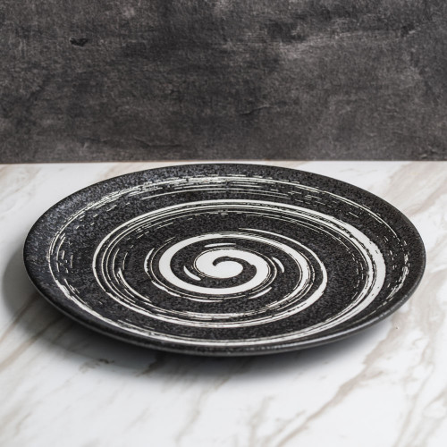 Vanity Black Dinner Plate 10" 2