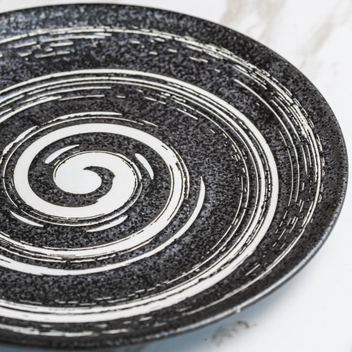 Vanity Black Dinner Plate 10" 3