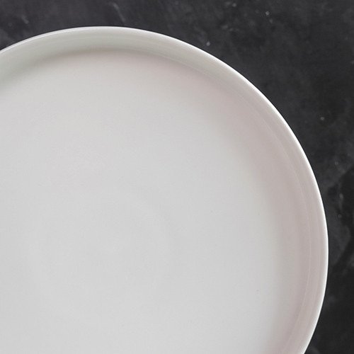 White Solitude Short Rim Plate 8" 2