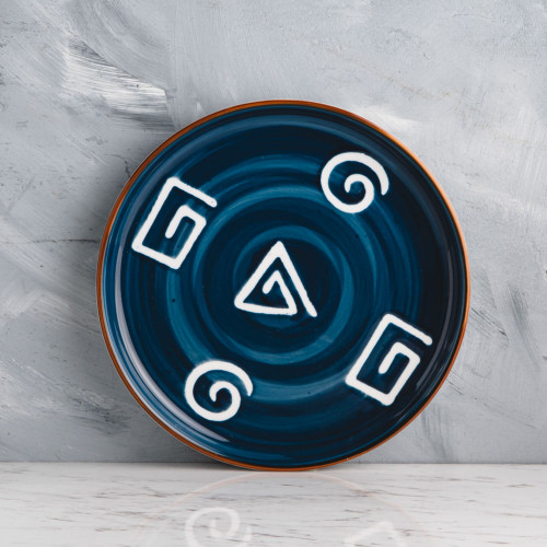 Meiji Blue Scroll Salad Plate 8"