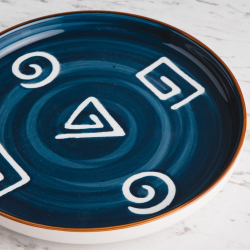 Meiji Blue Scroll Salad Plate 8" 4