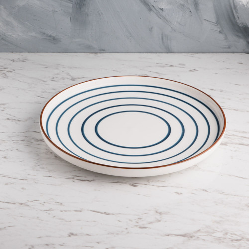 Meiji Blue Swirl Dinner Plate 10" 2