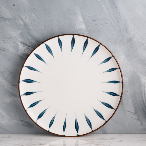 Meiji Blue Leaf Dinner Plate 10"