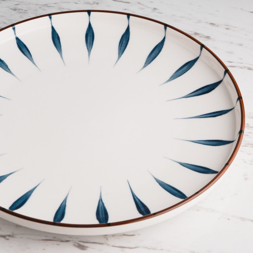 Meiji Blue Leaf Dinner Plate 10" 2