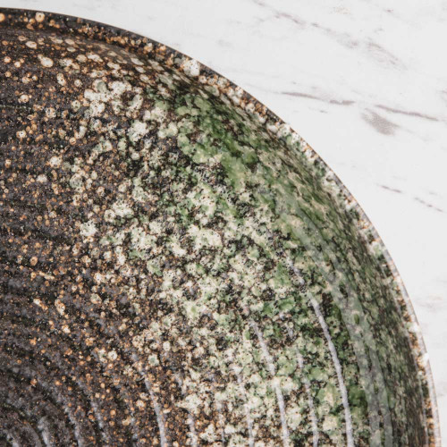 Jade Green Textured Dinner Plate 10" 5