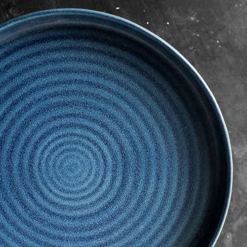 Prussian Blue High-Rim Plate 7" 3