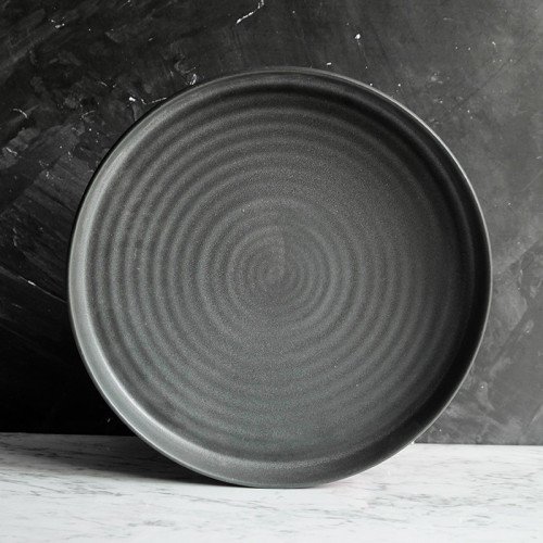 Carbon Shade High-Rim Plate 10"