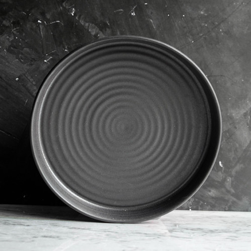 Carbon Shade High-Rim Plate 8"