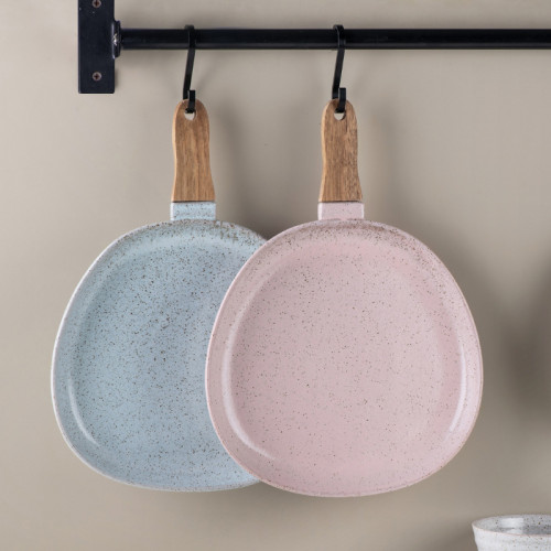 Crepe Pink Serving Platter with Handle 12" 5