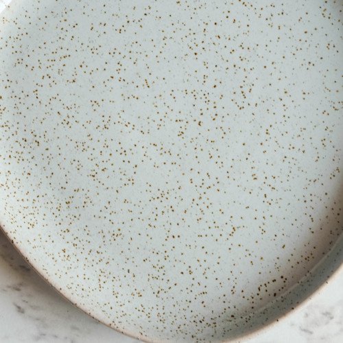 Pastel Blue Serving Platter with Handle 12" 3