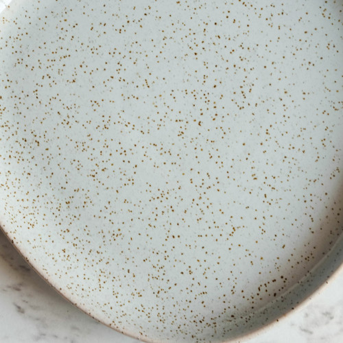 Pastel Blue Serving Platter with Handle 12" 3