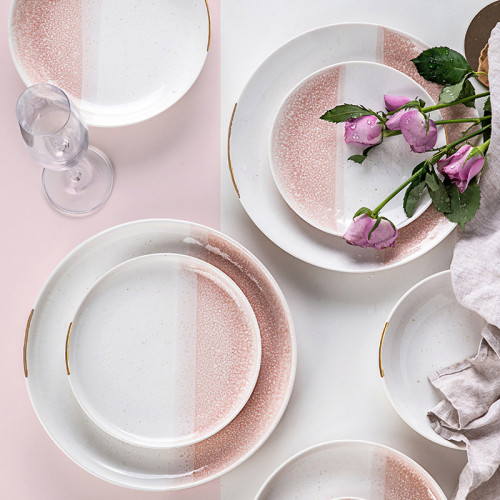 Crepe Pink Dinner Plate 10" 5