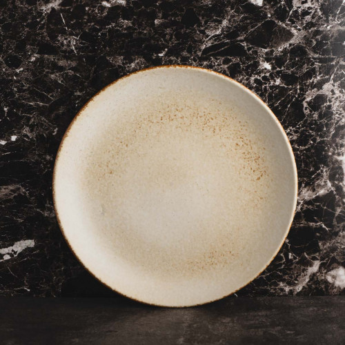Torched Cream Dinner Plate 10"