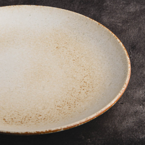 Torched Cream Dinner Plate 10" 3