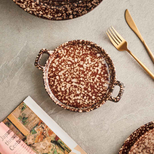 Kiriku Round Plate with Handle 8" 4