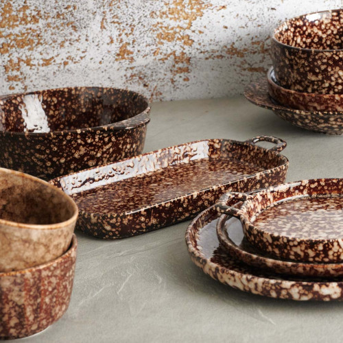 Kiriku Rectangular Platter with Handle 11" 5