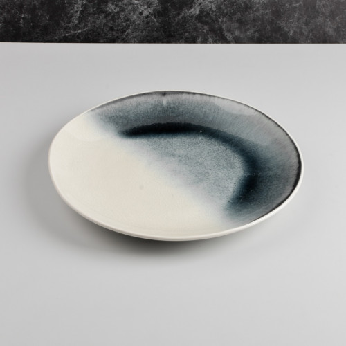 Blue Fade White Dinner Plate 10.5" 3
