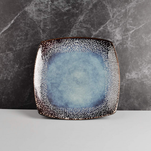 Darkblue Morsel Square Dinner Plate 10.5"