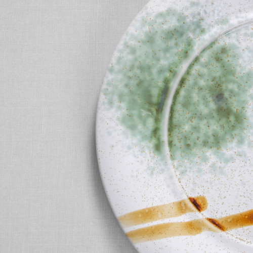 White Serene Dinner Plate 11" 2