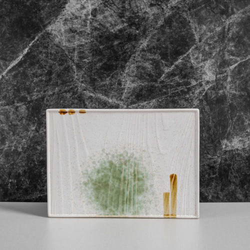 White Serene Rectangular Platter 22.5 x 18.5cm 2