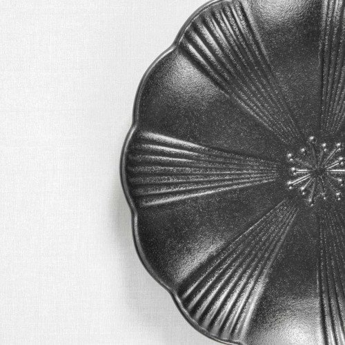 Ikebana Black Salad Plate 8" 2