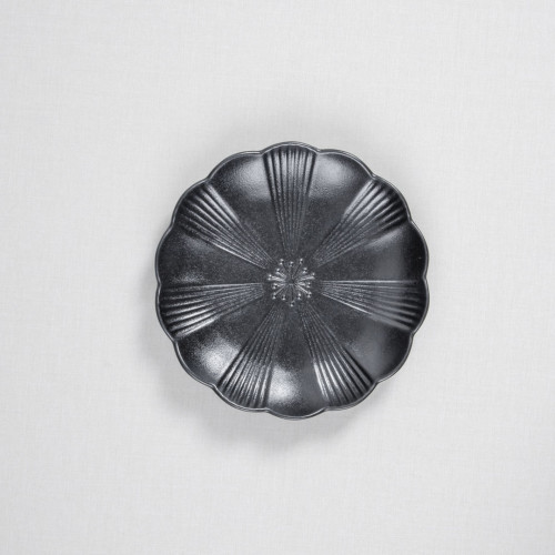 Ikebana Black Salad Plate 8" 3